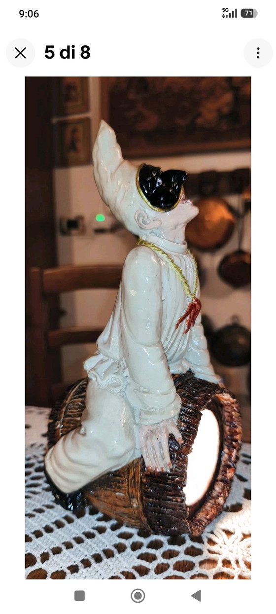 Pulcinella's Fortune Light - Table Lamp with Switch. – Capodimonte, Ceramic (photo 6 of 9)