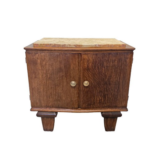 Art Deco bedside table with marble top