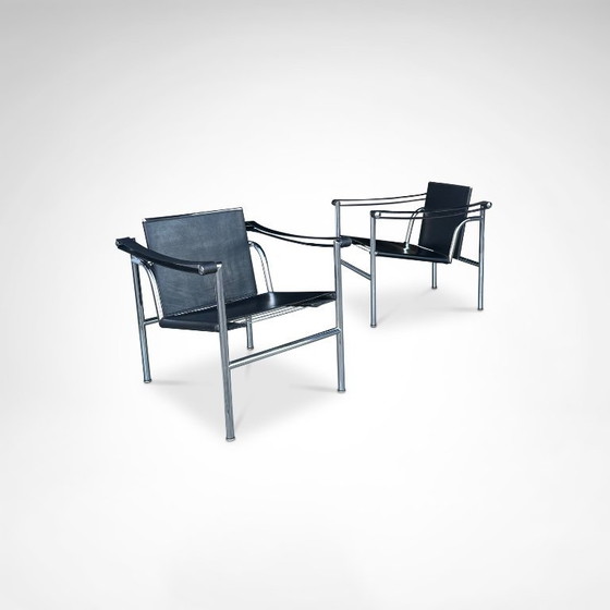 Image 1 of Fauteuil LC1 (première version) de Le Corbusier et al. pour Cassina, années 1970, lot de 2