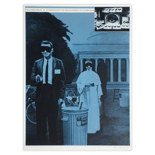 Jacques Monory Signed Screenprint Bicentenaire Kit - USA 76 - 04 (Technologie) – lithos zeefdrukken, Paper (photo 2 of 5)