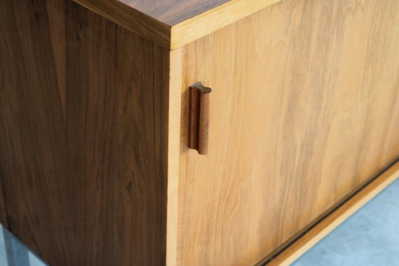 Vintage Sideboard | Sideboard | Filing Cabinet | 1960s – Wood, Chrome (photo 6 of 9)