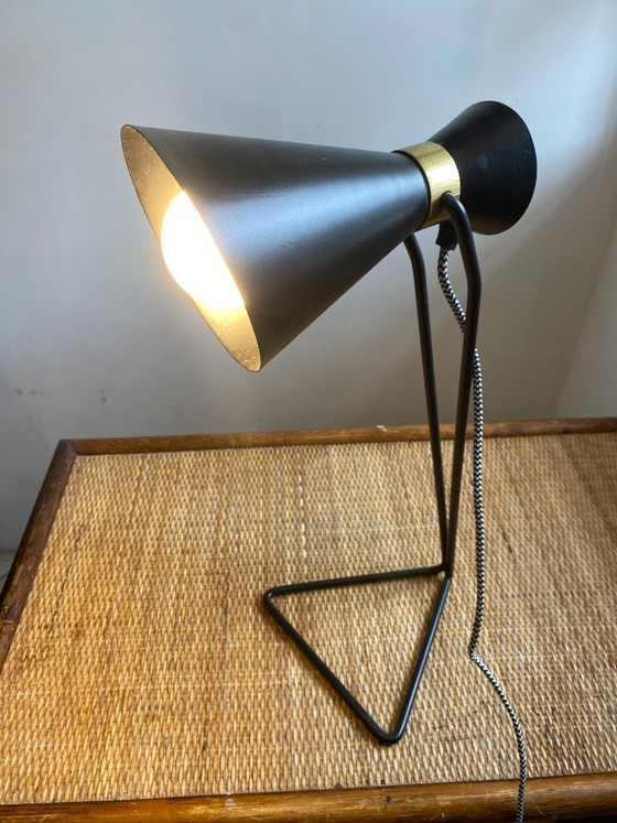 Vintage 1970 Black Metal Cocotte Lamp – Table lamps (photo 3 of 14)