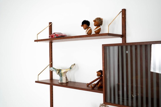 Image 1 of Teak modular shelving unit, Danish design, 1960s, manufactured by Hansen & Guldborg