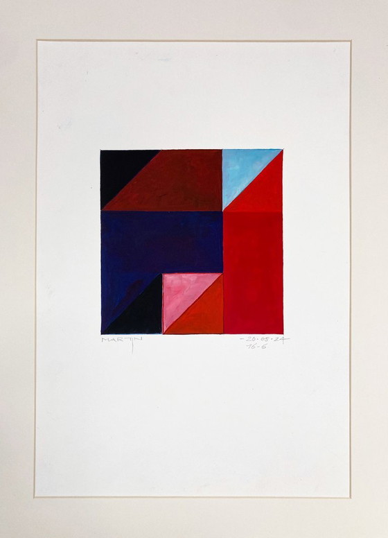 Geometric Composition 16-6 – Paintings & Drawings, Paper (photo 2 of 6)