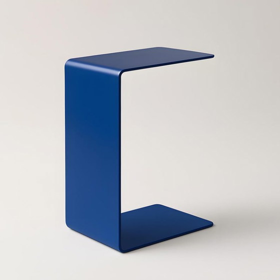 Image 1 of Minimalistischer C-förmiger Beistelltisch aus Stahl – Moderner Sofatisch