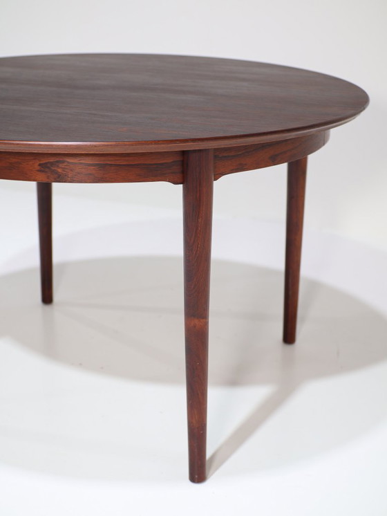 Image 1 of Tavolo da pranzo rotondo estensibile in palissandro danese vintage