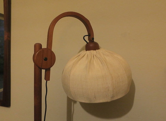 Image 1 of Lámpara de pie doble multiajustable de teca Domus, Dinamarca Años 70