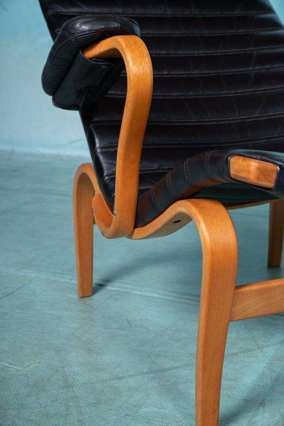 Image 1 of Design Lounge armchair & stool 70s Bruno Mathsson Pernilla