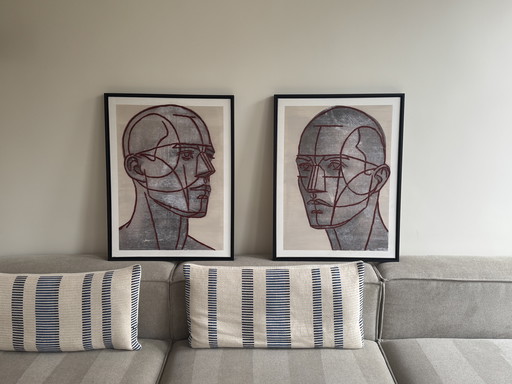 Duo Mixed Media Artpiece “Monumental Heads” – LOFTLEVI (2003) – Iconic