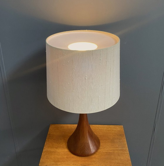 Image 1 of Teakhouten tafellamp van Domus, model 7442, jaren 70.