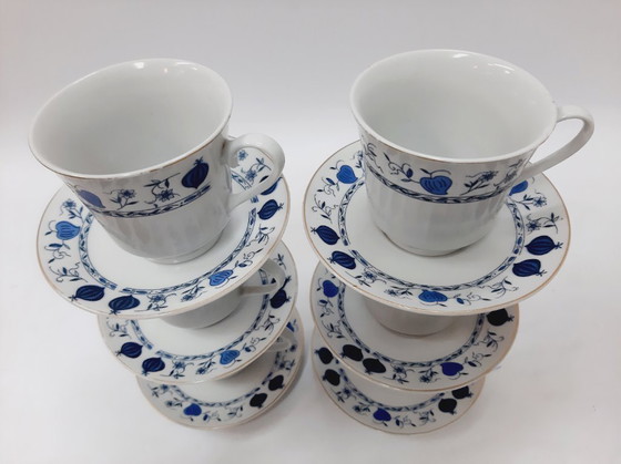 Image 1 of Vintage Espresso Coffee Cups & Saucers, Set of 6