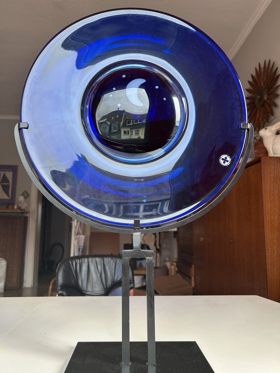 Image 1 of Murano glazen schijf op voet Object Schijf