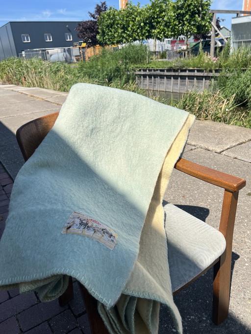 Tapis de salon en laine bleu clair et jaune