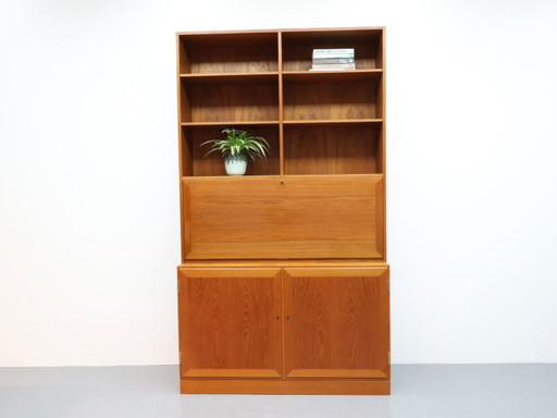 Dänisches vintage bücherregal secretaire teak