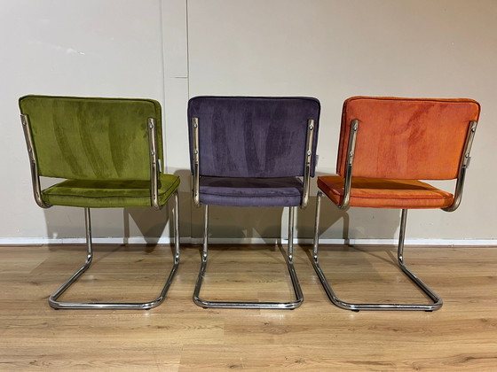 Image 1 of 3x Sedie da pranzo Zuiver Ridge Rib Kink - Design - Ottime condizioni