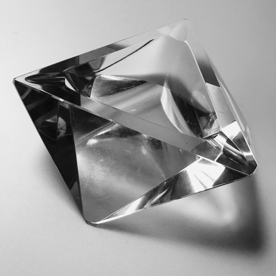 Image 1 of Vintage modernistische asbak - Kristal - 1970
