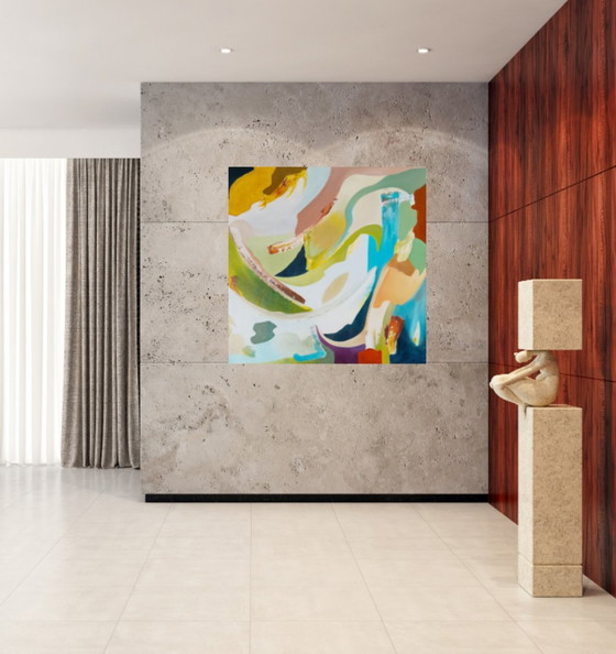 Acrylic painting #Wind 100x100cm – joart, Paintings & Drawings, Canvas (photo 12 of 15)