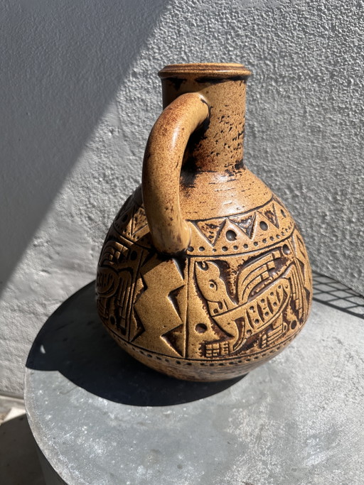 Vintage Jasba Ceramic jug vase Maya Decor 1972 - model N 312 13 32