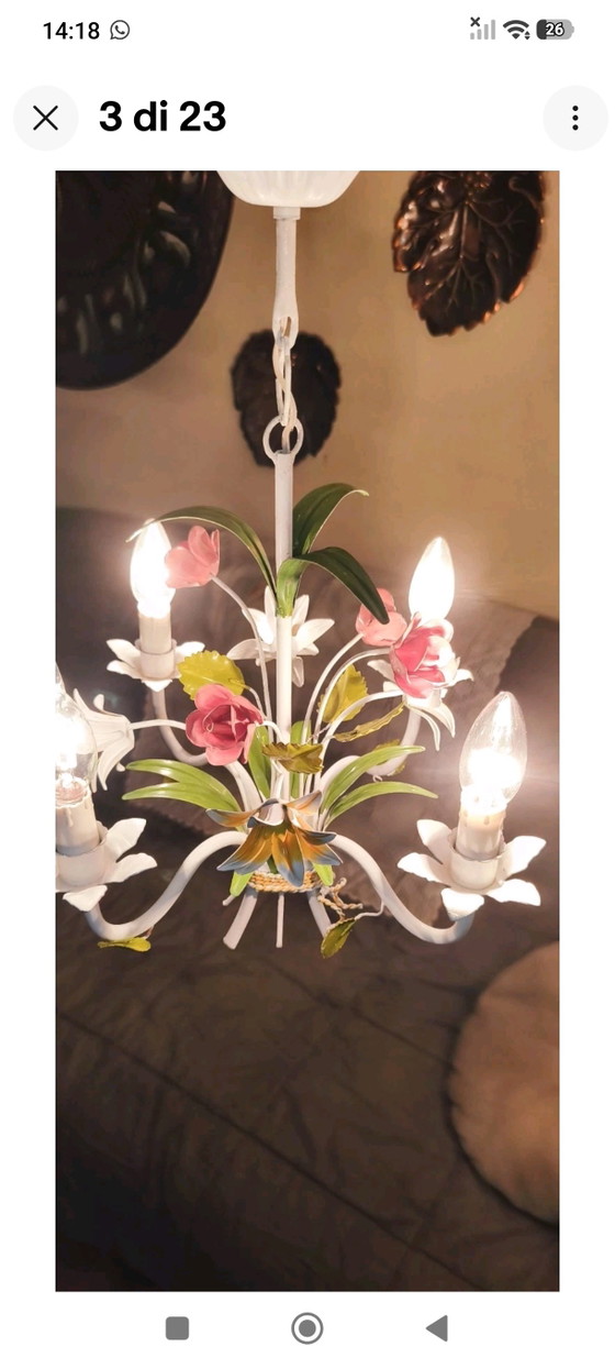 Coordinated Lights Line Tuscany Vintage Fe Battuto Artisan Master Blacksmith. – Kroonluchters, Metal, Glass (photo 3 of 15)