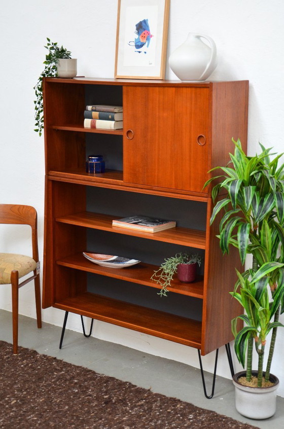Image 1 of Vintage open bookcase, teak chest of drawers, mid-century sideboard, retro