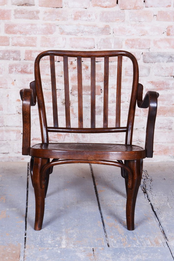 Restored Art Deco Armchair, by Josef Frank for Thonet, Beech, Czech, 1930s – Wood (photo 3 of 11)