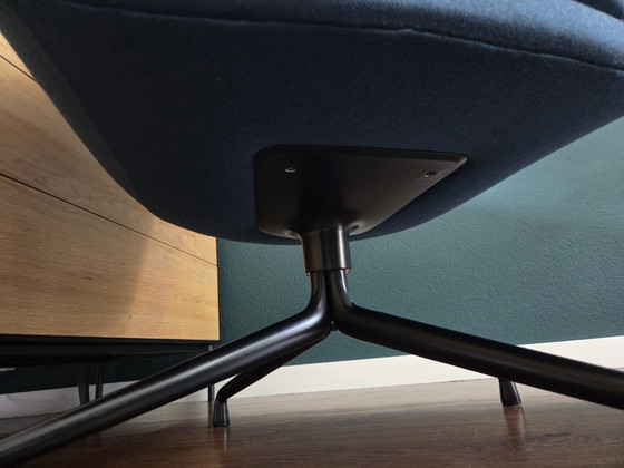 HAY Armchair All About Lounge AAL81 - Chair Petrol Blue With Swivel Base AAL 81 – Textile (photo 7 of 12)