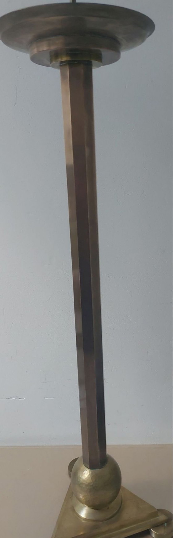Candle holder 2900/1920 92 cm high 5.6 kg, Brass, Copper, Brown (photo 8 of 10)