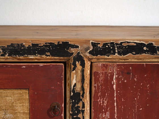 Credenza antica dipinta in legno di pino – Shanxi, circa 1930 – Credenze con vetrina (photo 39 of 39)