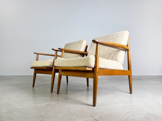 Image 1 of 2x Midcentury easy chair light vintage 1960s lounge chair