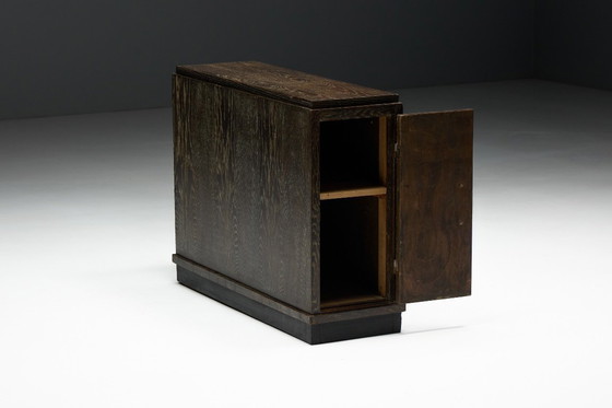 Image 1 of Modernist Art Deco Oak Cabinet, France, 1940s