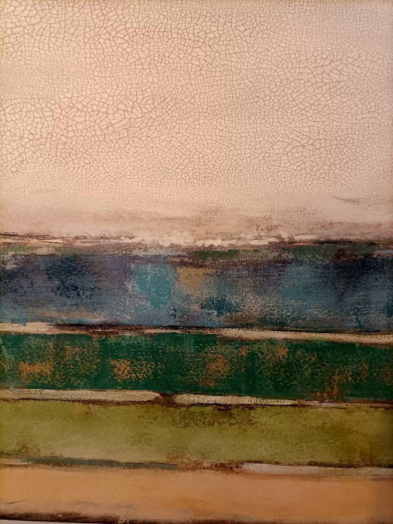 Abstract Handgeschilderd Schilderij – Kunst, Wood, Canvas (photo 4 of 6)