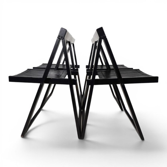 Image 1 of Set of 4 Aldo Jacobi Trieste Folding Chairs for Bazzani, 1960