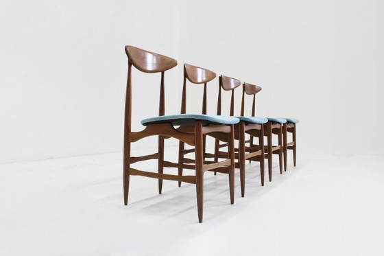 Image 1 of Sedie da sala da pranzo italiane vintage di metà secolo, anni '60, set di 4