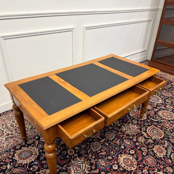 Scrivania inglese classica in pelle nera – Scrivanie, Leather, Wood (photo 13 of 17)