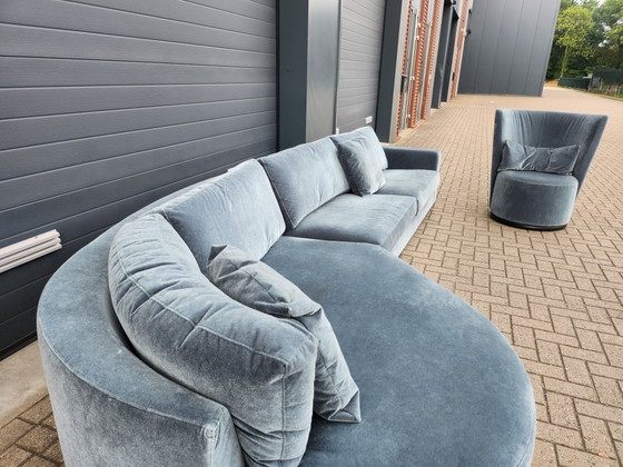 Image 1 of Bielefelder Werkstätten - Canapé d'angle Inspiration + fauteuil Polo - Comme neuf
