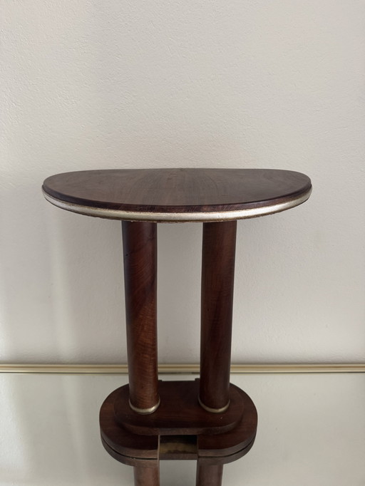 Art Deco wooden pedestal table