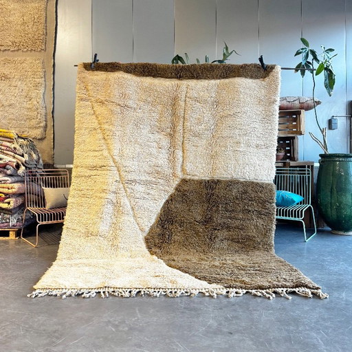 Lussuoso tappeto berbero marocchino in lana 210x300 cm – Tappeto berbero per interni e soggiorno