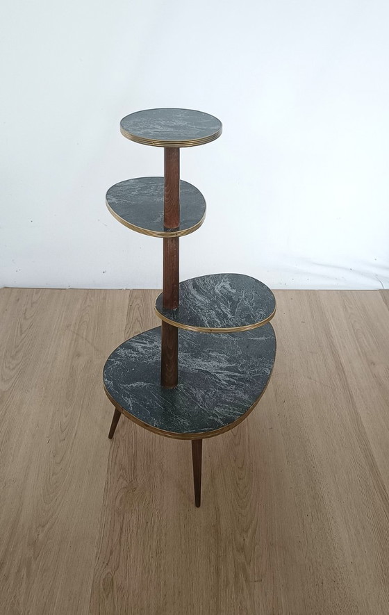 Image 1 of Tavolino portavasi anni Cinquanta con 4 ripiani