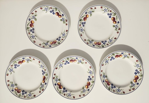 Churchill lot de 5 assiettes motif Charente, collection Marlborough