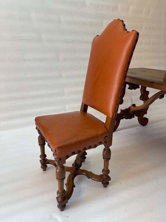 Set da pranzo degli anni '60 di provenienza italiana, realizzato in legno massello di noce. – Wood, Vintage (photo 7 of 16)
