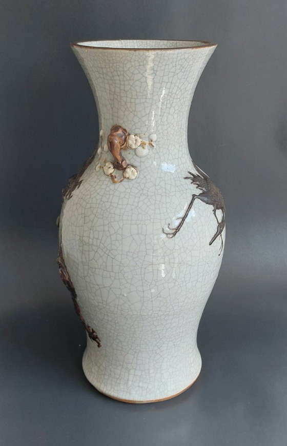 Image 1 of Große Vase aus Craquelé-Ware aus Nanking, 19.