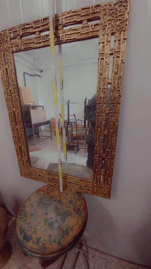 Brass mirror