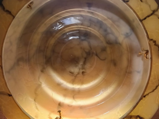 Image 1 of Lampada Art Déco in Vetro Marmorizzato Anni 30’ (G.E.B Kunstglas)