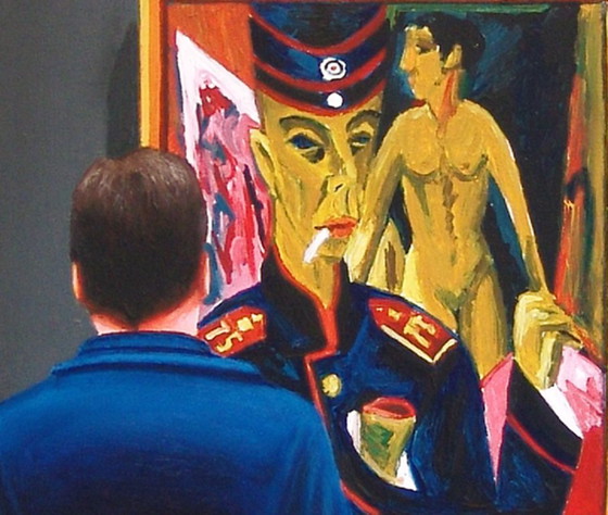 Image 1 of Autoportrait en soldat - Autoportrait avec autoportrait d'Ernst Ludwig Kirchner