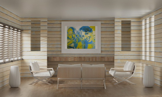 Original Oil Painting Contemporary Art Between the Past and the Future – Paintings & Drawings, Canvas (photo 2 of 7)
