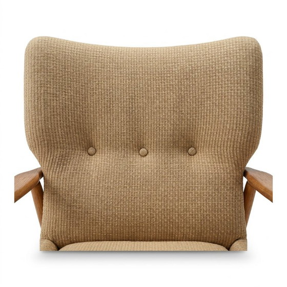 Danish Oak Upholstered Lounge Chair – Pols Potten, Armchairs, Textile, Wood (photo 2 of 5)