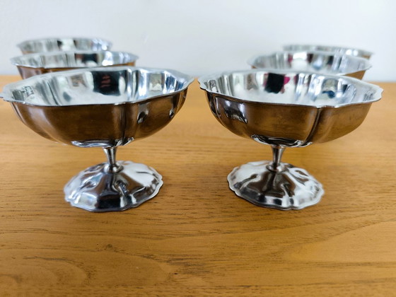 Image 1 of Set di 6 coppette per gelato in acciaio inox