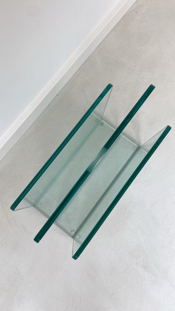 Image 1 of Vintage Glass Lectern / Magazine Rack