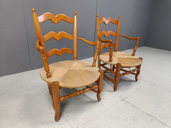 Image 1 of Pair Of French Provencal Armchairs, 1950S