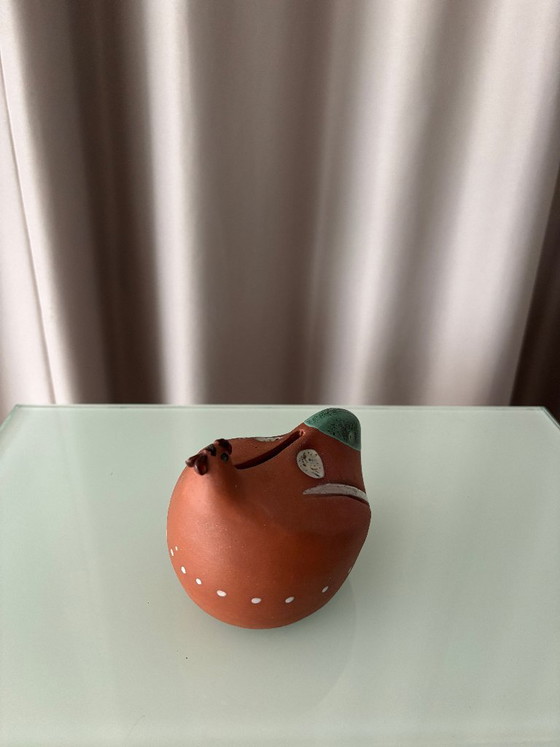 Tirelire en céramique en forme d'oiseau, terre cuite et verte, Objets déco, Marron (photo 4 sur 9)